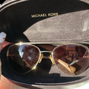 Michael Kors Gold Aviator Sunglasses